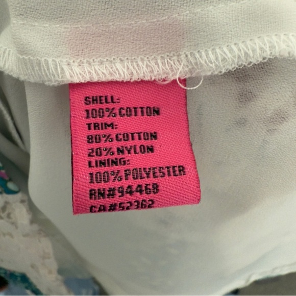 Betsey Johnson Blue Floral & Lace Sleeveless Mini Dress – Size 10 - Picture 14 of 14